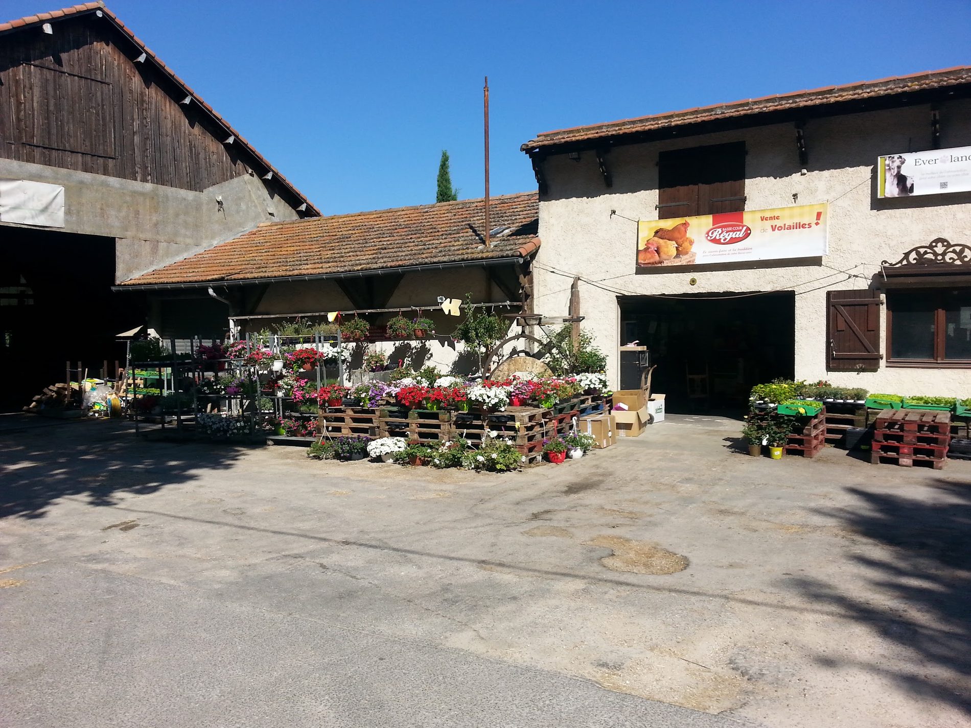 Devanture de la jardinerie Moutet